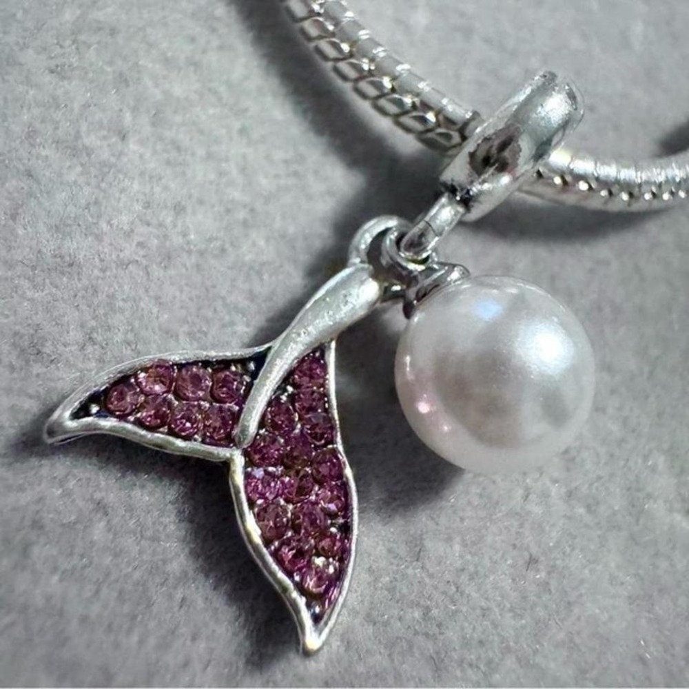 Mermaid Tail and Pearl Charm‎ fits PANDORA
